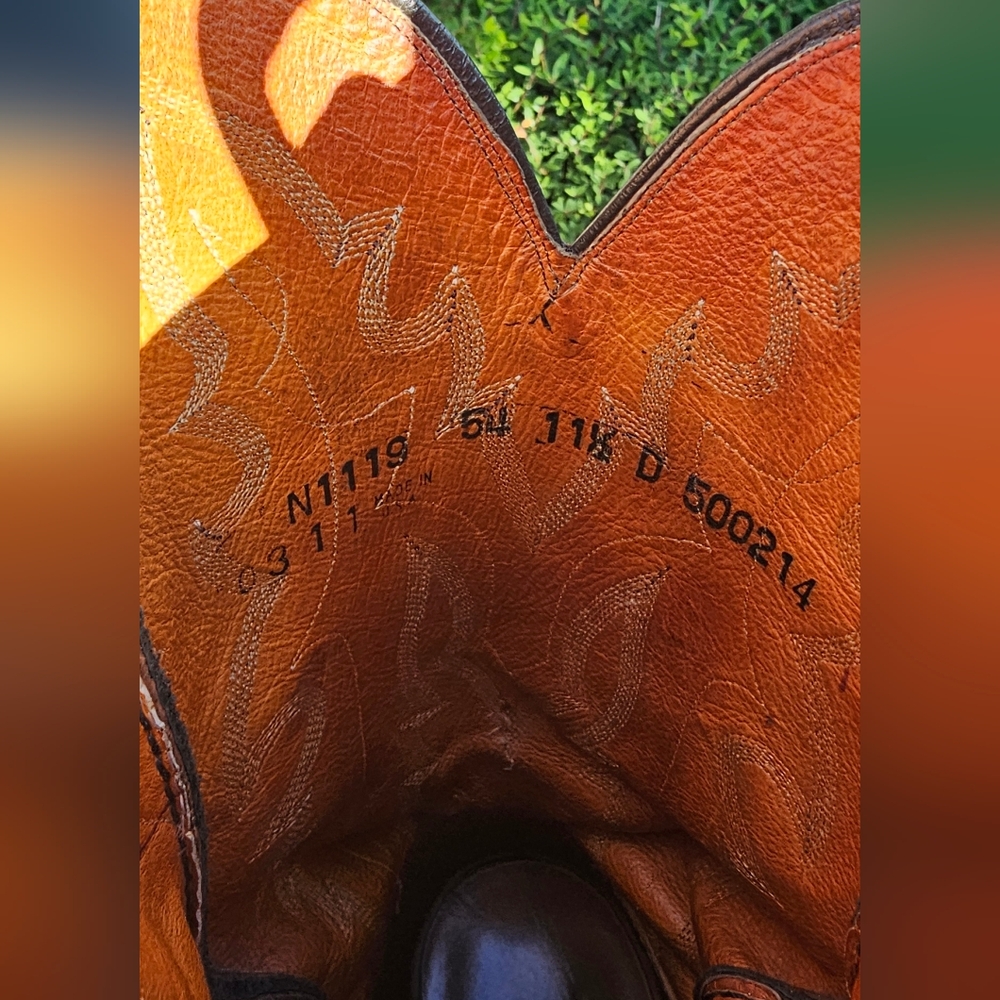 Men's Lucchese Ostrich Leg Western Boots 11.5D - Picture 7 of 9
